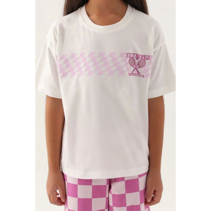 KIZ ÇOCUK KAPRİ TAKIM - KREM