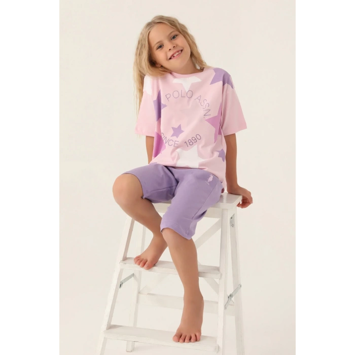 KIZ ÇOCUK KAPRİ TAKIM - TOZ PEMBE