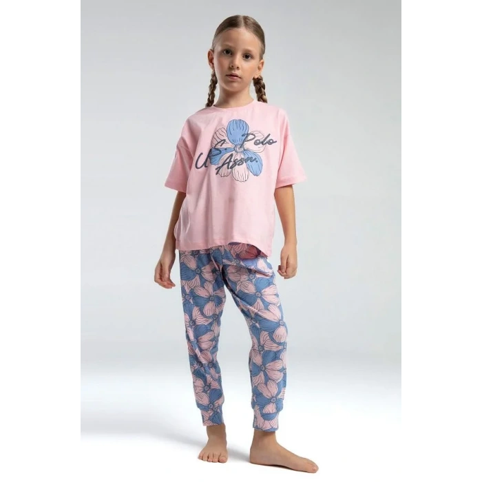 KIZ ÇOCUK PİJAMA TAKIMI - SOMON