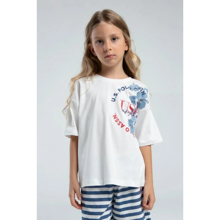 KIZ ÇOCUK ŞORT TAKIM - Beyaz