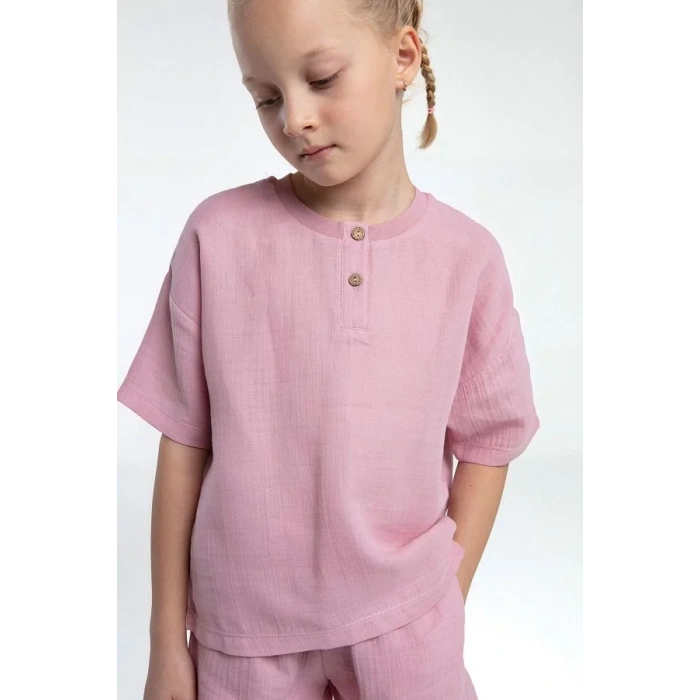 KIZ ÇOCUK ŞORT TAKIM - GÜL KURUSU