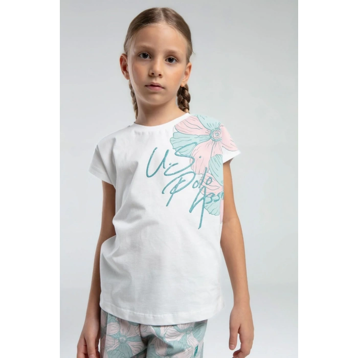 KIZ ÇOCUK ŞORT TAKIM - KREM