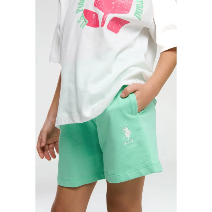 KIZ ÇOCUK ŞORT TAKIM - KREM