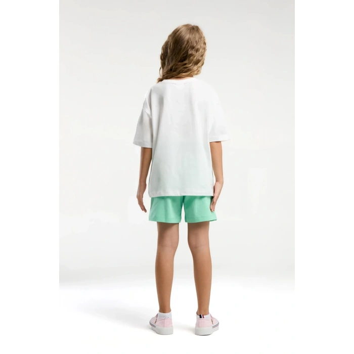 KIZ ÇOCUK ŞORT TAKIM - KREM