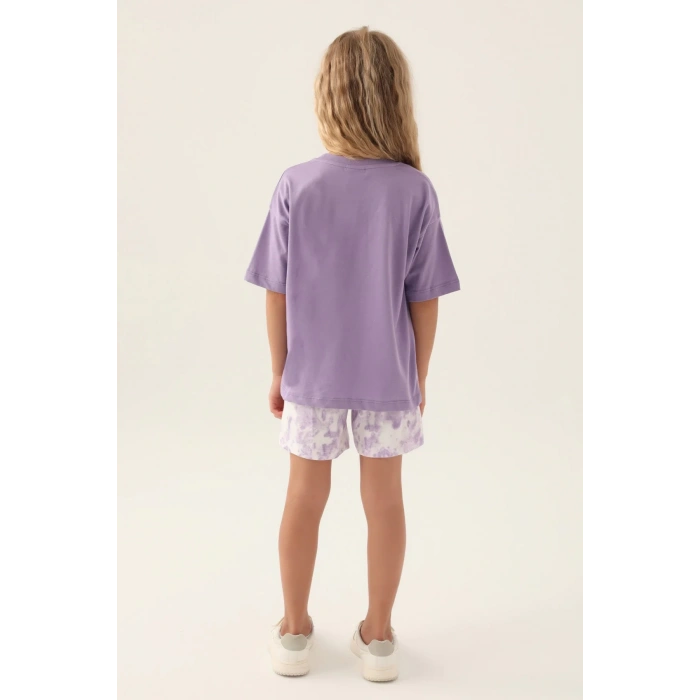KIZ ÇOCUK ŞORT TAKIM - LAVANTA