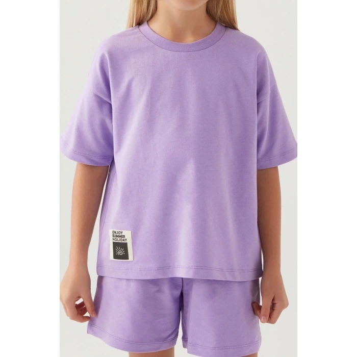 KIZ ÇOCUK ŞORT TAKIM - LİLA