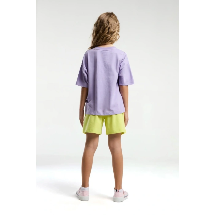KIZ ÇOCUK ŞORT TAKIM - LİLA