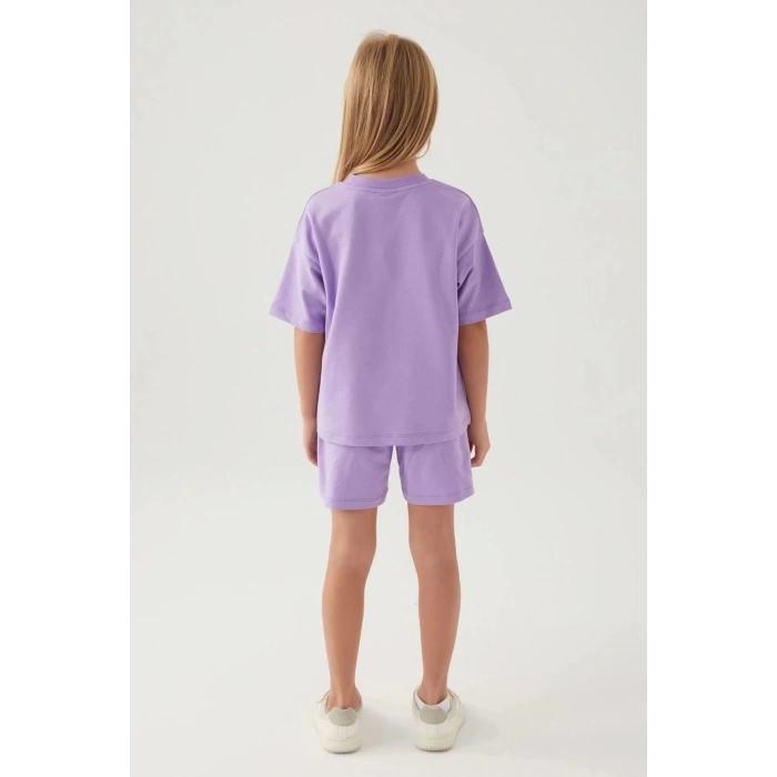 KIZ ÇOCUK ŞORT TAKIM - LİLA