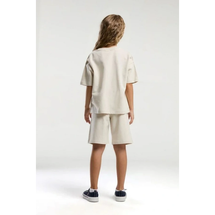 KIZ GARSON BERMUDA TAKIM - BEJ
