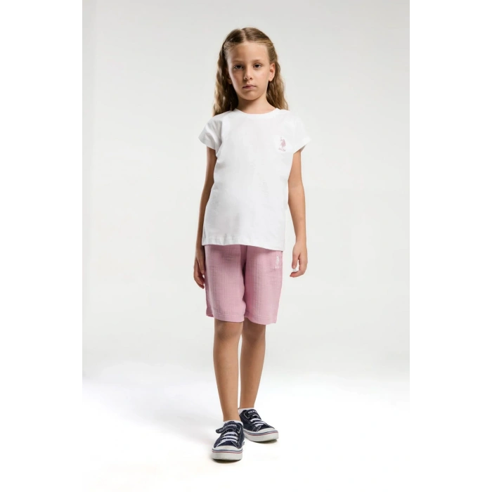 KIZ GARSON BERMUDA TAKIM - Beyaz