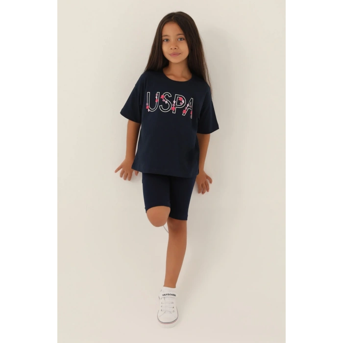 KIZ GARSON BERMUDA TAYT TAKIM - LACİVERT