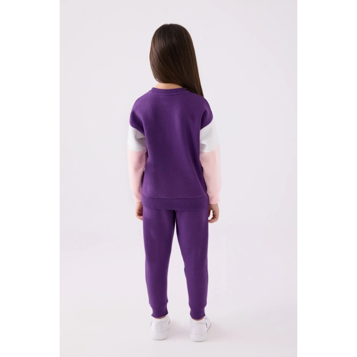 KIZ GARSON EŞOFMAN TAKIMI - MOR