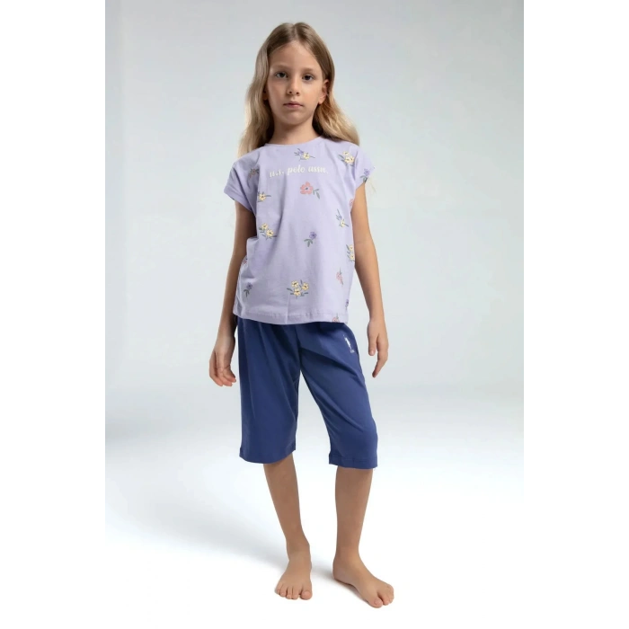 KIZ GARSON KAPRİ TAKIM - LİLA