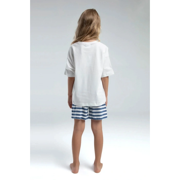 KIZ GARSON ŞORT TAKIM - Beyaz