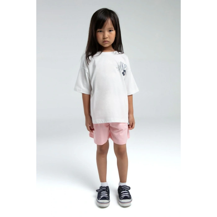 KIZ GARSON ŞORT TAKIM - Beyaz