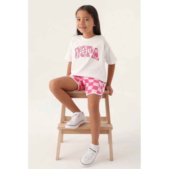 KIZ GARSON ŞORT TAKIM - KREM