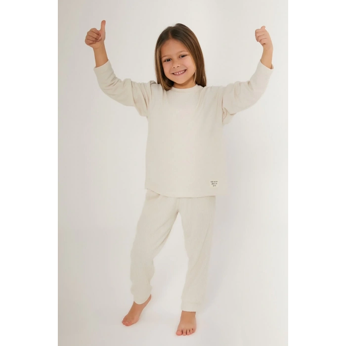 KIZ İKİLİ TAKIM - KREM