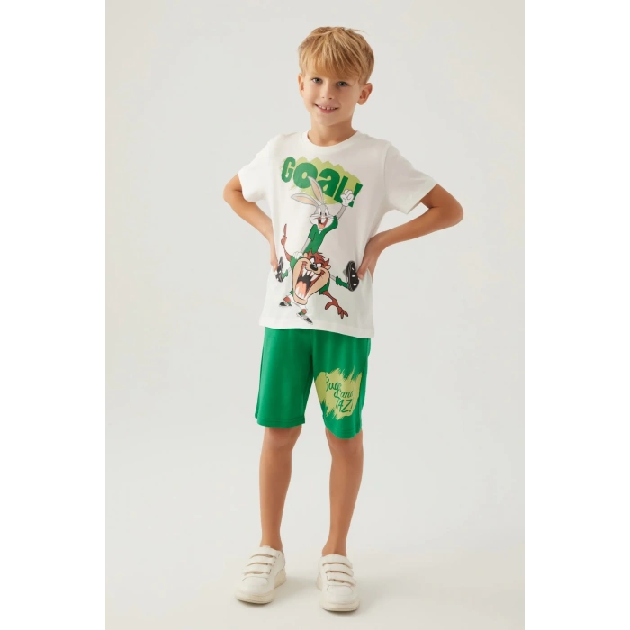 LOONEY TUNES ERKEK ÇOCUK BERMUDA TAKIM - KREM