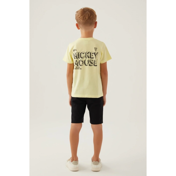 MICKEY MOUSE ERKEK ÇOCUK BERMUDA TAKIM - AÇIK SARI