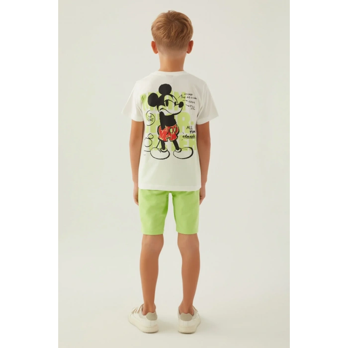 MICKEY MOUSE ERKEK ÇOCUK BERMUDA TAKIM - KREM
