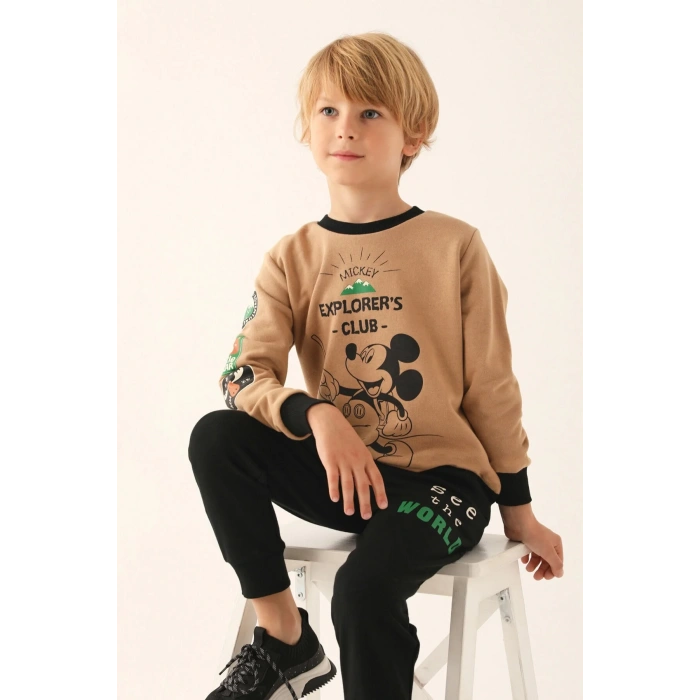 MICKEY MOUSE ERKEK ÇOCUK EŞOFMAN TAKIMI - VİZON