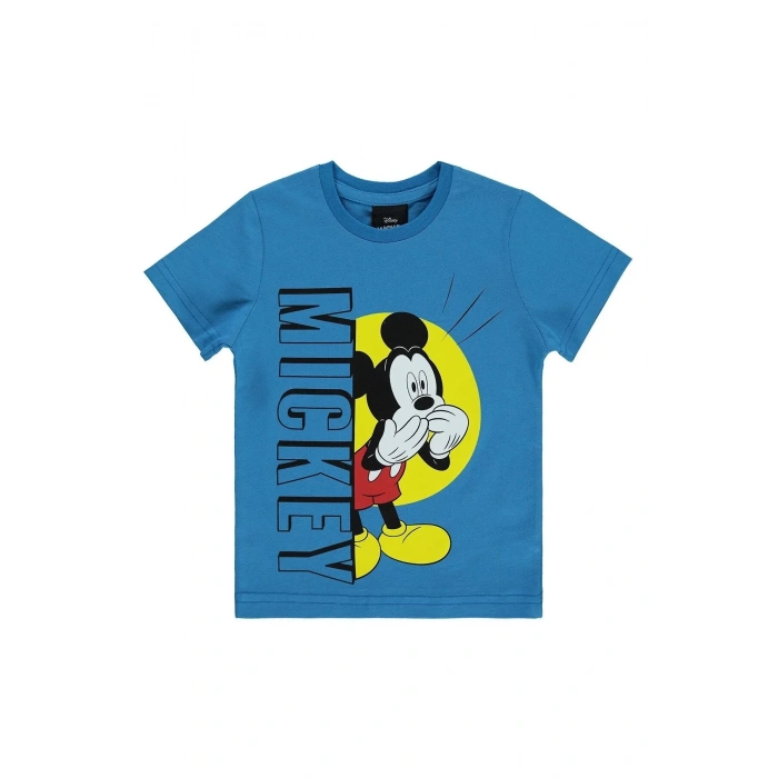 MICKEY MOUSE ERKEK ÇOCUK T-SHIRT - KOYU MAVİ