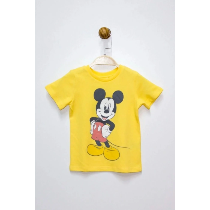 MICKEY MOUSE ERKEK ÇOCUK T-SHIRT - Sarı