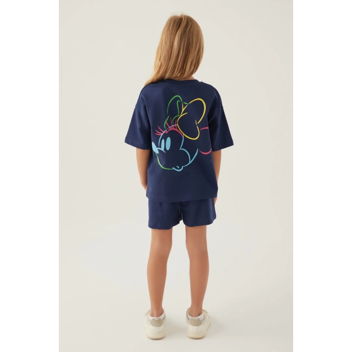 MINNIE MOUSE KIZ ÇOCUK ŞORT TAKIM - KOYU İNDİGO