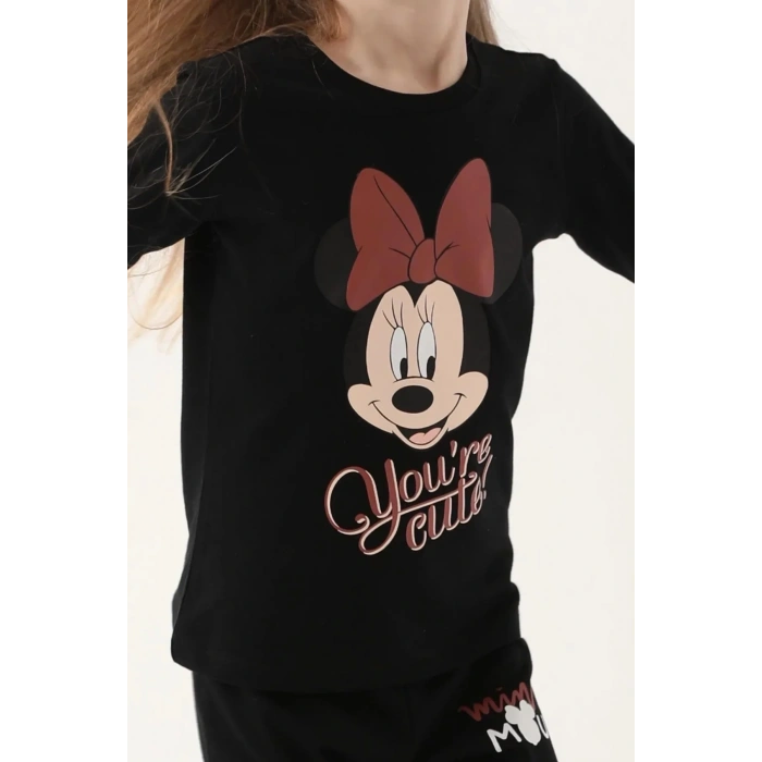 MINNIE MOUSE KIZ GARSON İKİLİ TAKIM - SİYAH