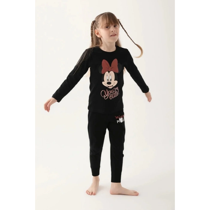 MINNIE MOUSE KIZ GARSON İKİLİ TAKIM - SİYAH