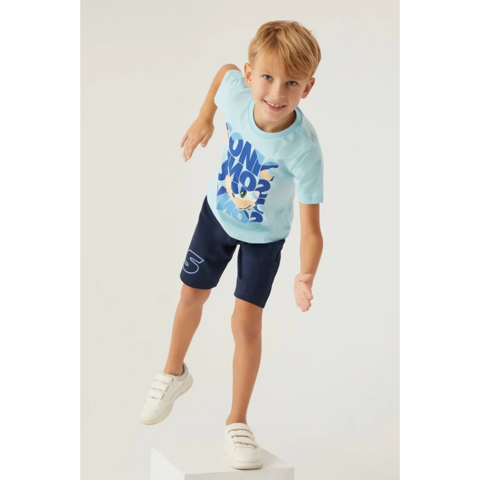MODERN SONIC ERKEK ÇOCUK BERMUDA TAKIM - AÇIK MAVİ