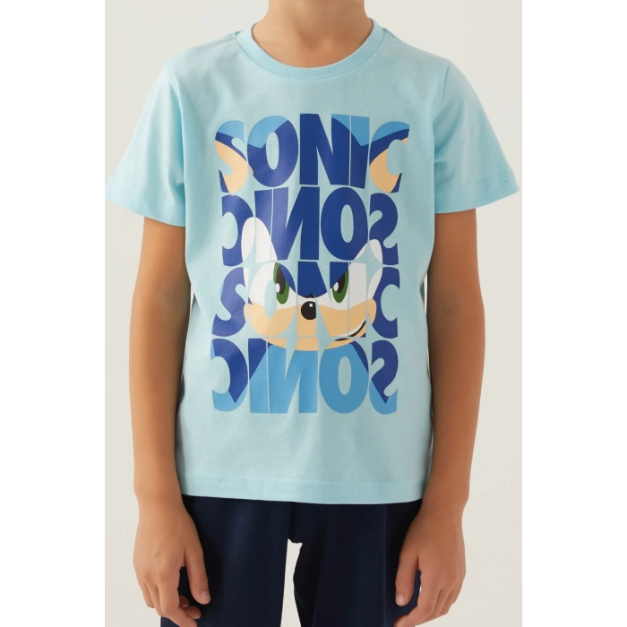 MODERN SONIC ERKEK ÇOCUK BERMUDA TAKIM - AÇIK MAVİ