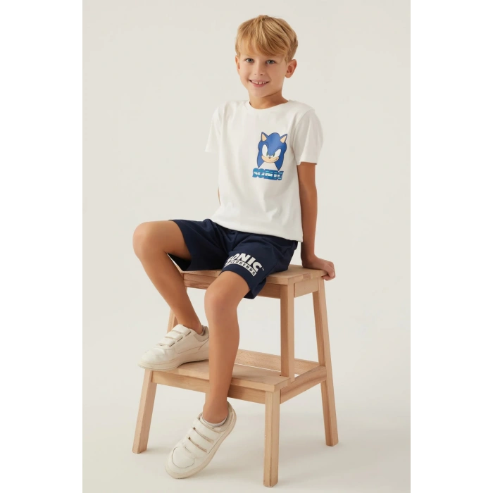 MODERN SONIC ERKEK ÇOCUK BERMUDA TAKIM - KREM