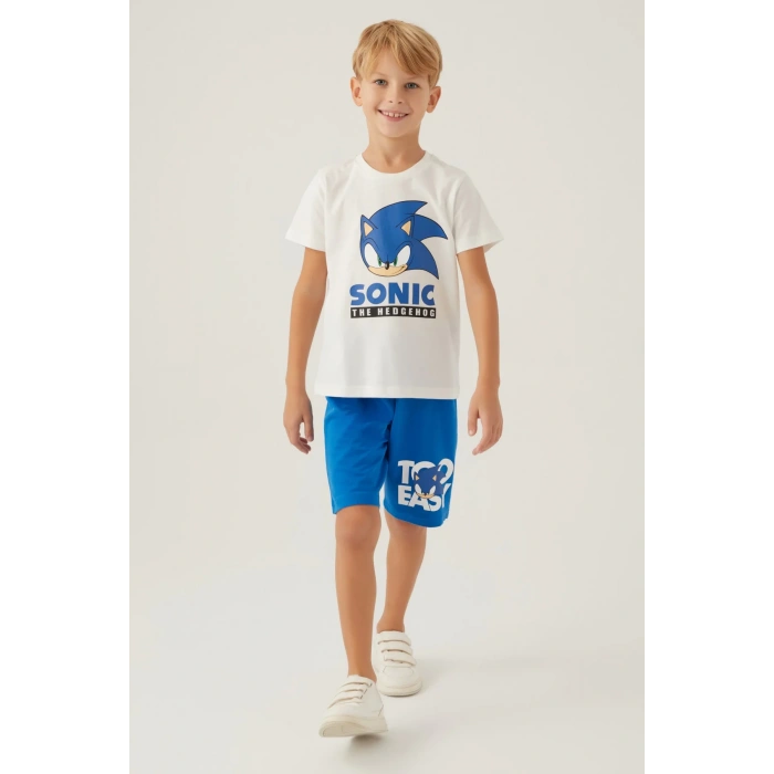 MODERN SONIC ERKEK ÇOCUK BERMUDA TAKIM - KREM
