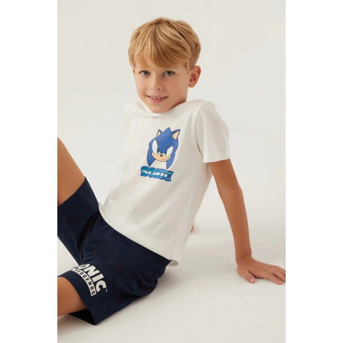 MODERN SONIC ERKEK ÇOCUK BERMUDA TAKIM - KREM
