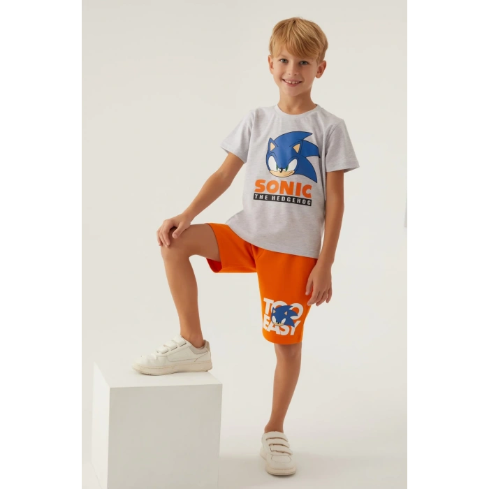 MODERN SONIC ERKEK ÇOCUK BERMUDA TAKIM - KREM