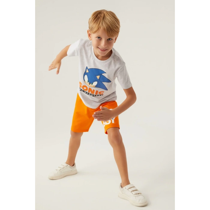 MODERN SONIC ERKEK ÇOCUK BERMUDA TAKIM - KREM