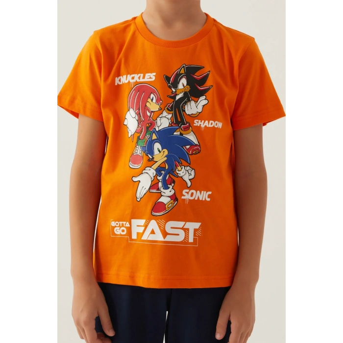 MODERN SONIC ERKEK ÇOCUK KAPRİ TAKIM - TURUNCU