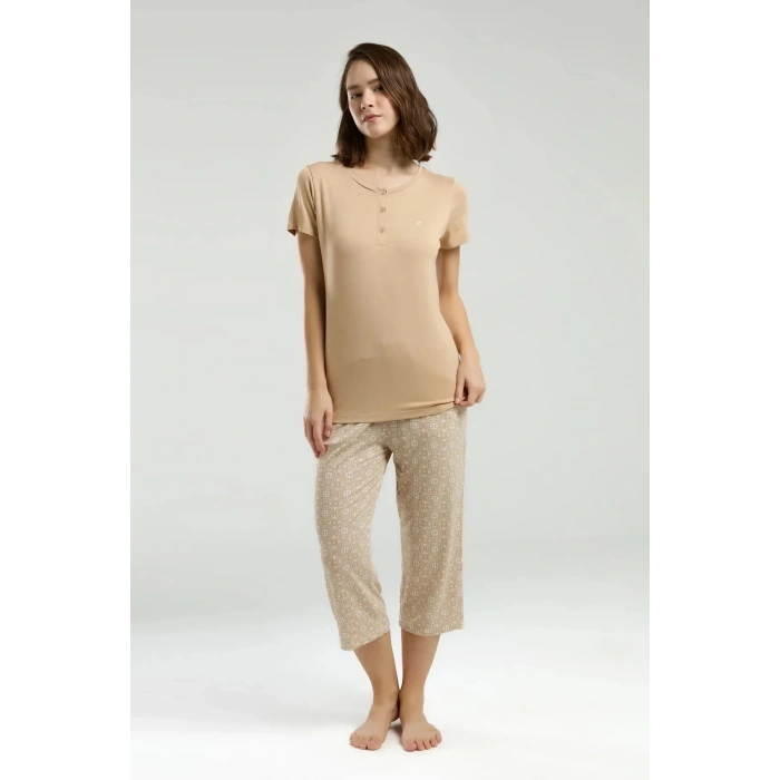 PIERRE CARDIN KADIN KAPRİ TAKIM - BEJ