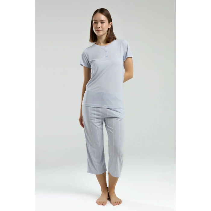 PIERRE CARDIN KADIN KAPRİ TAKIM - MAVİ