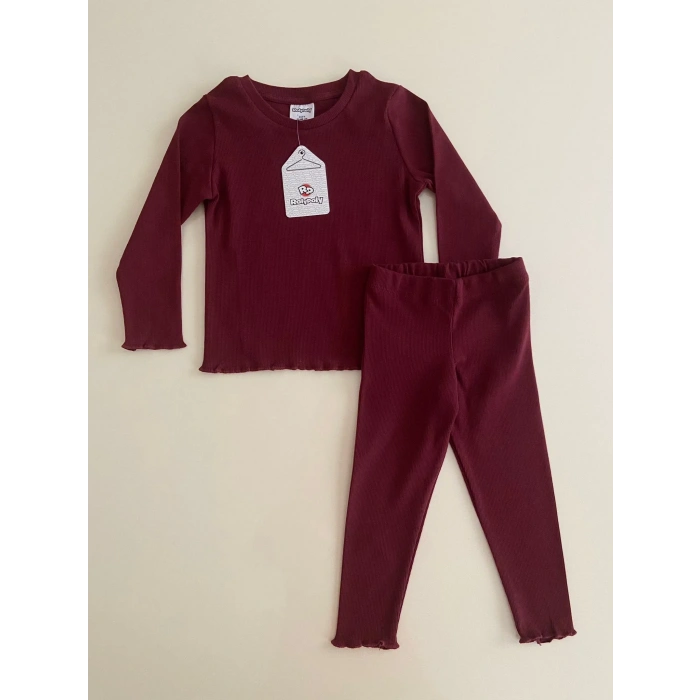 ROLY POLY ÇOCUK 2LI TAKıM - KOYU KIZIL KAHVE