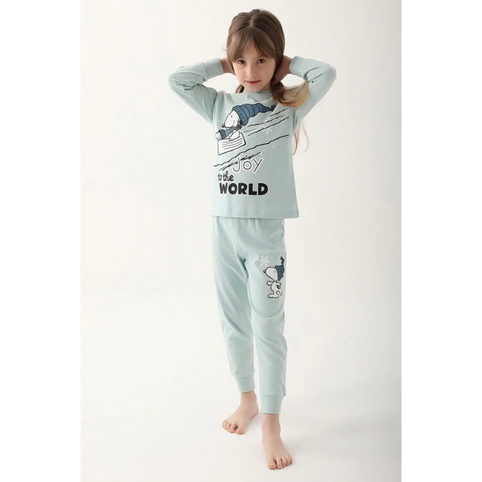 SNOOPY KIZ GARSON İKİLİ TAKIM - AÇIK MİNT