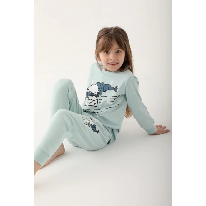 SNOOPY KIZ GARSON İKİLİ TAKIM - AÇIK MİNT