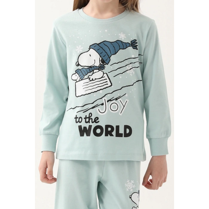 SNOOPY KIZ GARSON İKİLİ TAKIM - AÇIK MİNT