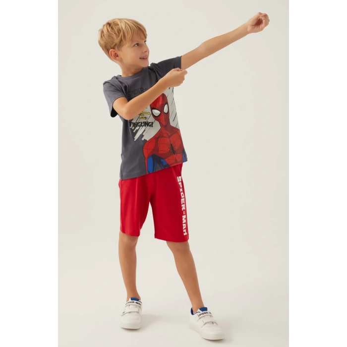 SPIDER-MAN ERKEK ÇOCUK BERMUDA TAKIM - FÜME