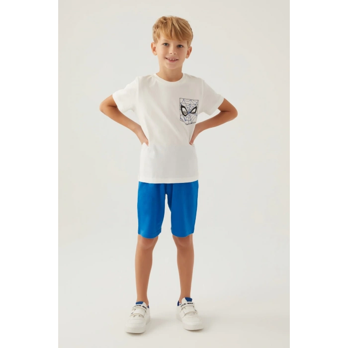 SPIDER-MAN ERKEK ÇOCUK BERMUDA TAKIM - KREM