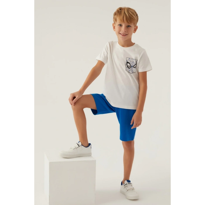 SPIDER-MAN ERKEK ÇOCUK BERMUDA TAKIM - KREM