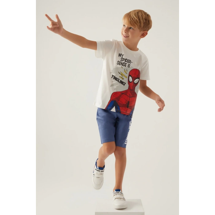 SPIDER-MAN ERKEK ÇOCUK BERMUDA TAKIM - KREM