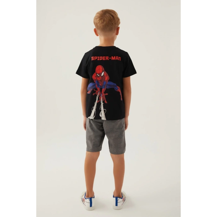 SPIDER-MAN ERKEK ÇOCUK BERMUDA TAKIM - SİYAH