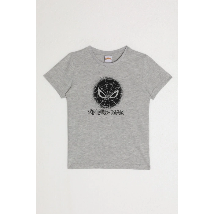 SPIDER-MAN ERKEK ÇOCUK T-SHIRT - GRİ MELANJ